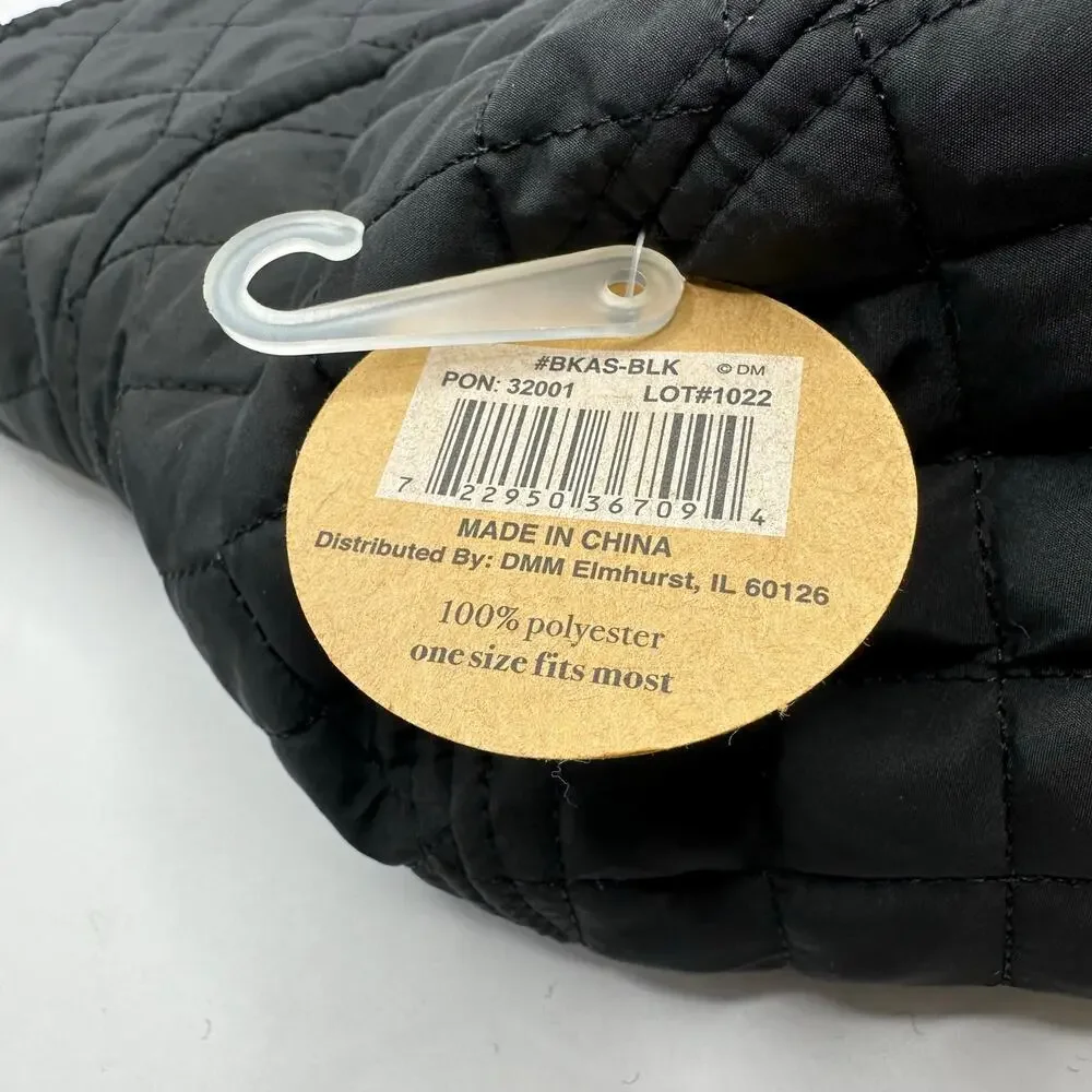 Britt’s Knits Après-Ski Reversible Quilted Sherpa Bucket Hat Black NWT